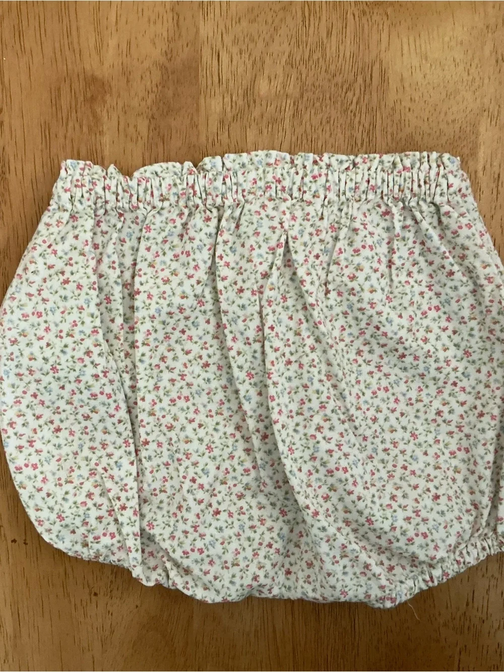 Floral Baby Bloomers - White with Pink & Green Flowers